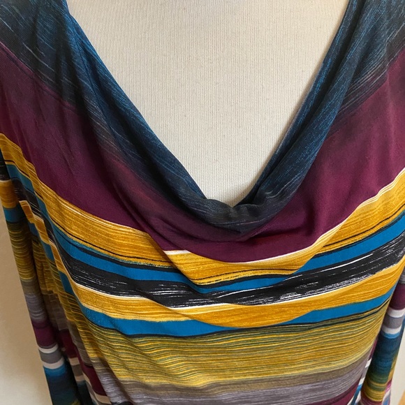 Tahari Multicolored Cowl Neck Dress - Women’s Plus Size 20W - NWT - Picture 5 of 12